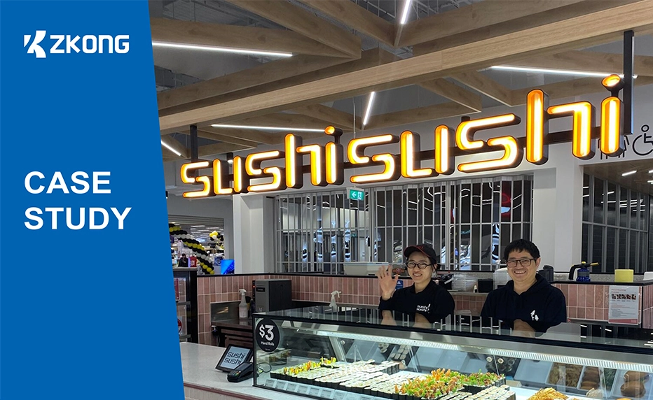 Vente au détail intelligente, sushi frais: l'ESL de ZKONG suscite le succès des sushis