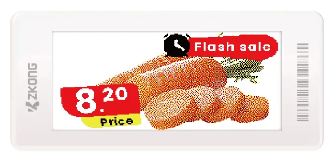 ZKC29B | 2.9'' Dot Matrix EPD Graphic Screen ESL