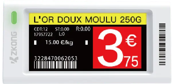 ZKC21V | 2.13'' Dot Matrix EPD Graphic Screen ESL
